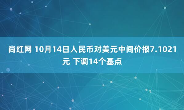 尚红网 10月14日人民币对美元中间价报7.1021元 下调14个基点