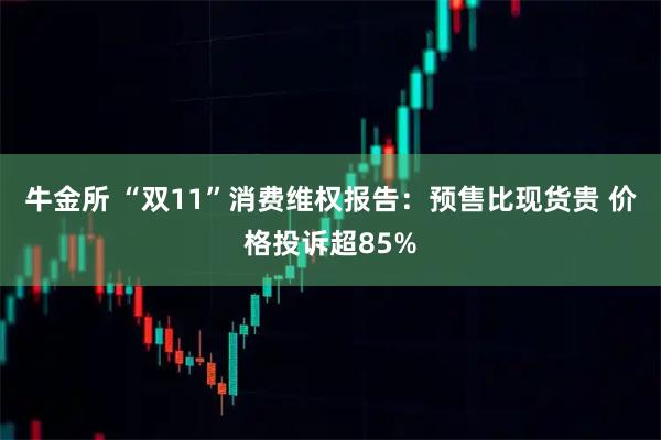 牛金所 “双11”消费维权报告：预售比现货贵 价格投诉超85%