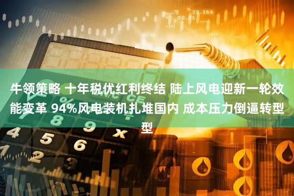 牛领策略 十年税优红利终结 陆上风电迎新一轮效能变革 94%风电装机扎堆国内 成本压力倒逼转型